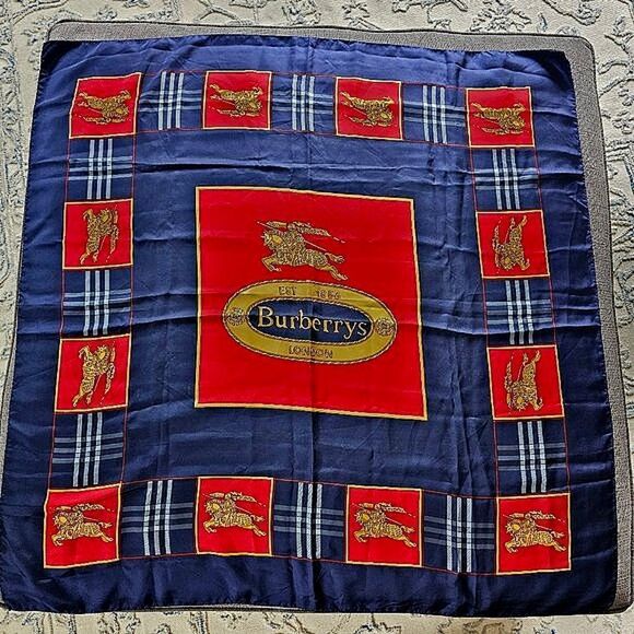 Burberry Women's Knight Prorsum Nany Plaid Printed Silk Scarf - Picture 1 of 8